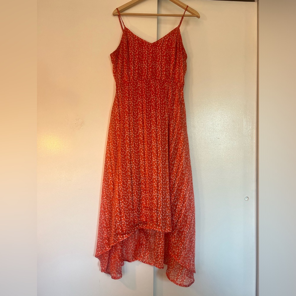 Lulus burnt orange midi / maxi dress with lining and adjustable straps